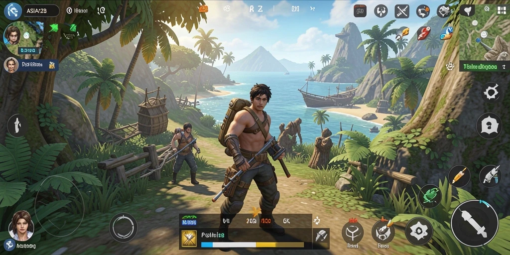 Tampilan gameplay yang menarik dari ASIA128 dalam dunia Open World.