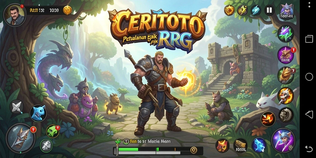 Gambaran gameplay seru dalam petualangan RPG di CERITOTO.