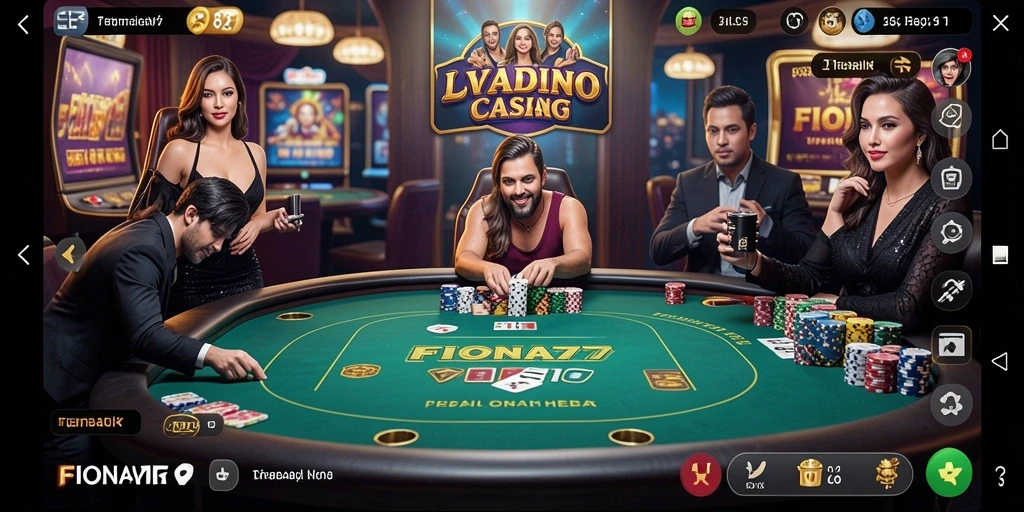 Tampilan gameplay live casino FIONA77 yang menyenangkan dan interaktif.