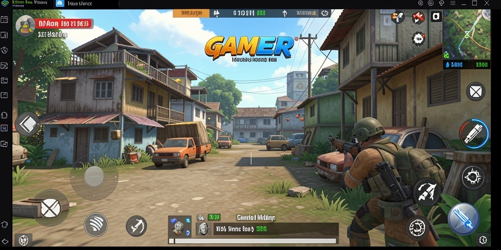 Tampilan gameplay GAMERP yang interaktif dan realistis.