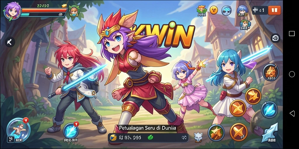 Tampilan menarik dari gameplay seru OKWIN yang memikat.