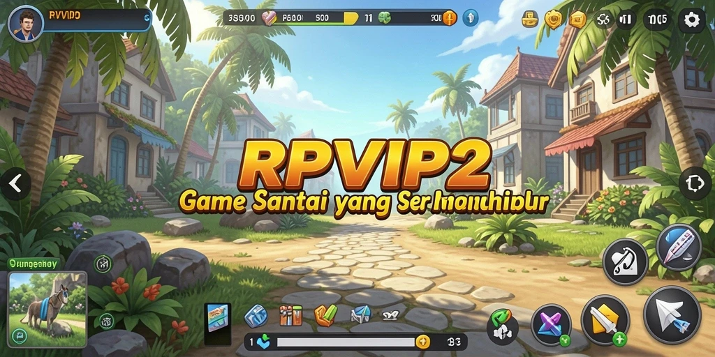 Tampilan gameplay RPVIP2 yang ceria dan menarik.